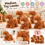 Highland Cow Plush Soft Toy, Hairy Fur & Soft Horns, Pack of 5