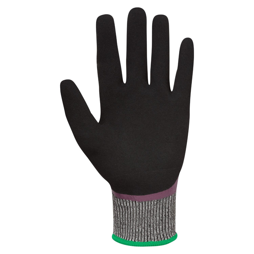 Cut Resistant Oil Grip Work Gloves, Level D Nitrile Coated