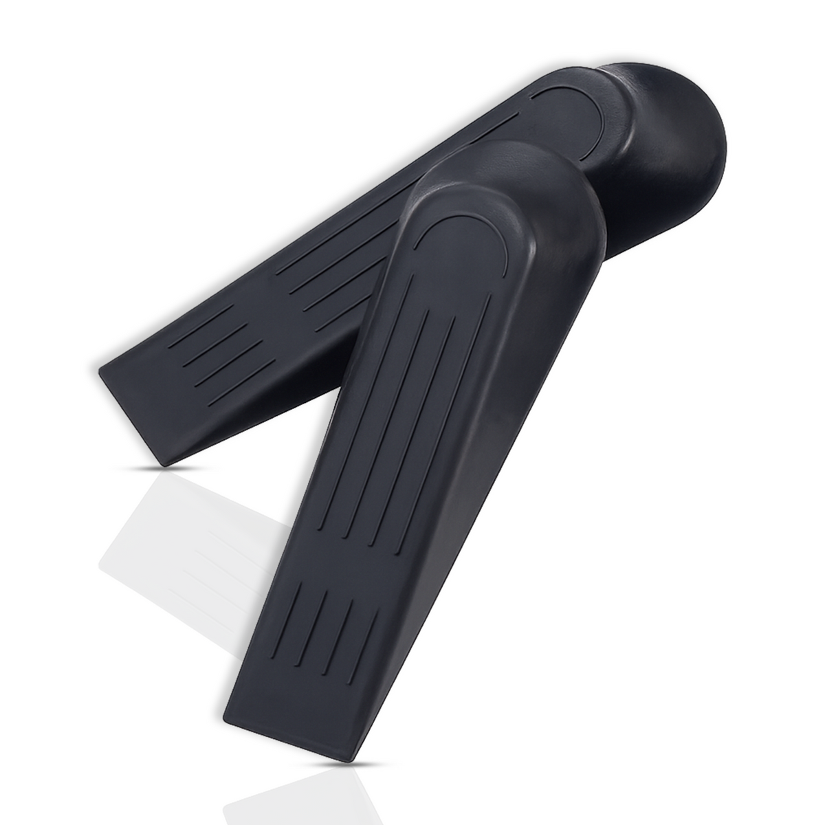 Anti Slip Door Wedge, Solid Door Stopper, Black, 1 Pair