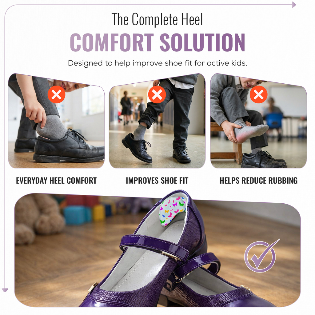 Kids Self Adhesive Heel Grips, Heel Cushion Pads, 1 Pair