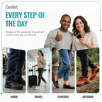 Shoe tongue pads worn in work, travel, everyday, and outdoor shoes