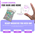 Extra Thick Hair Elastic Bands for Braids, Pack of 1,000