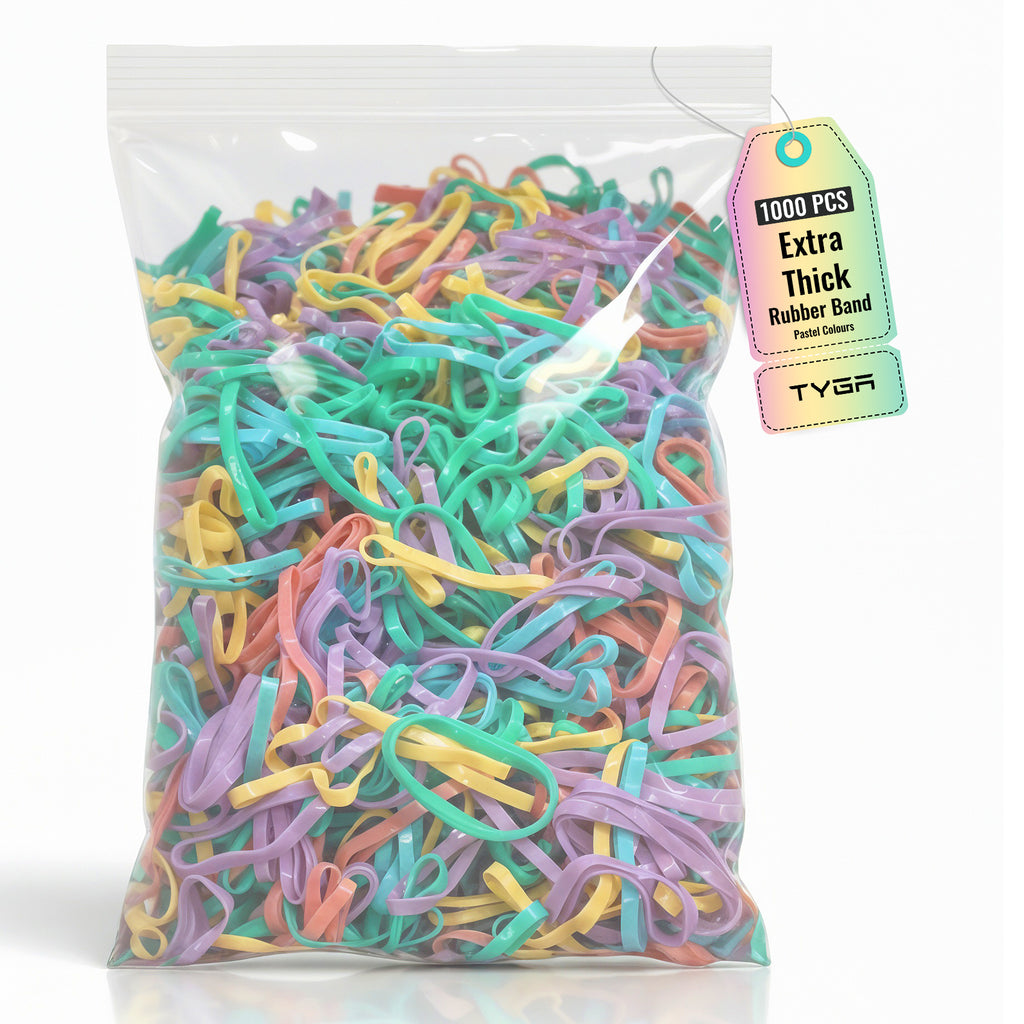 Extra Thick Hair Elastic Bands for Braids, Pack of 1,000