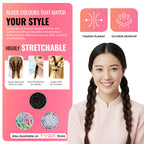 Extra Thick Hair Elastic Bands for Braids, Pack of 1,000