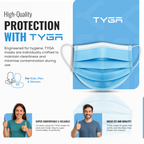Type IIR Surgical Face Masks, Fluid Resistant, Pack of 10