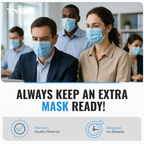 Type IIR Surgical Face Masks, Fluid Resistant, Pack of 10