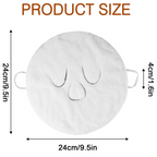 Reusable Hot & Cold Facial Mask Towel, Three Hole Design, White