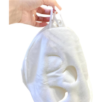 Reusable Hot & Cold Facial Mask Towel, Three Hole Design, White