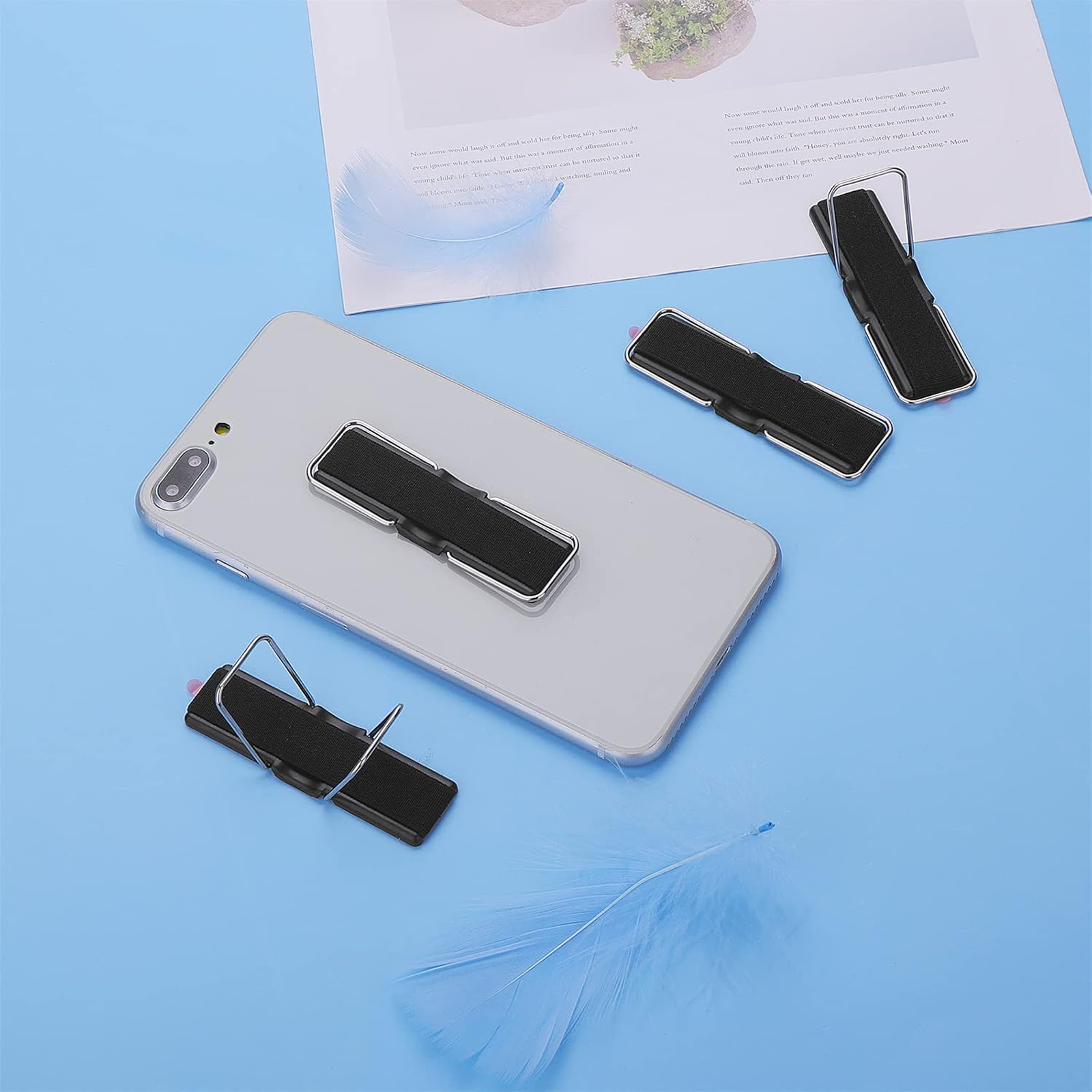 Mobile Phone Back Sticker with Hand Strap, Anti Fall Grip & Stand, Pack of 1