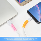 Cable Protectors, Flexible Spiral Cord Savers, Pack of 7