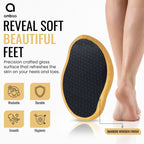 Nano Glass Foot File, Callus & Hard Skin Remover, Bamboo Black