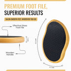 Nano Glass Foot File, Callus & Hard Skin Remover, Bamboo Black
