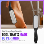 Double Sided Foot File Rasp, Coarse & Fine Callus Removal, Black