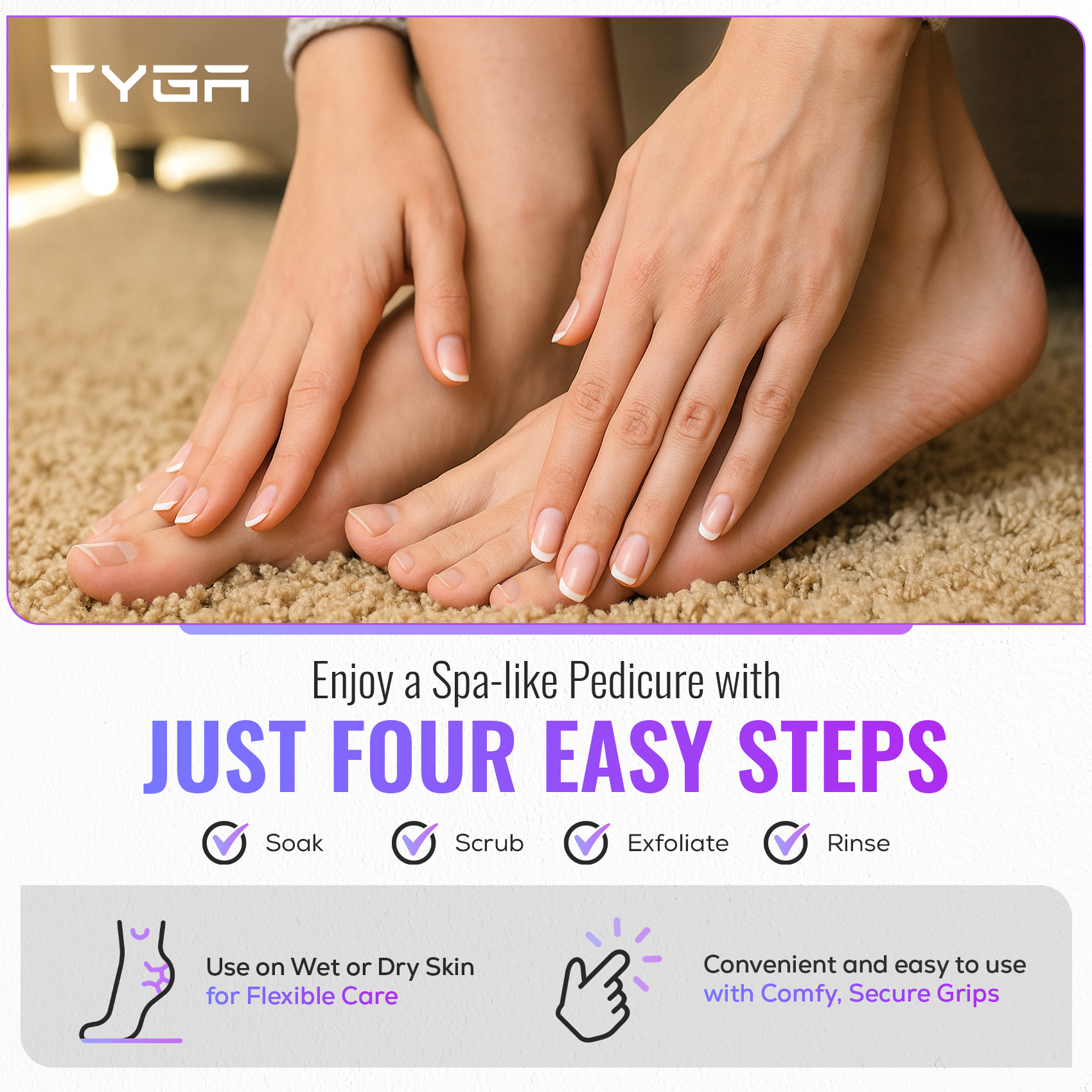 Foot File Rasp, Callus & Dry Skin Scrubber, 1 Pair