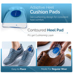 Silicone Gel Heel Cups, Reusable Cushion Inserts, Blue, 1 Pair