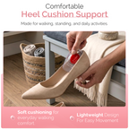 Silicone Gel Heel Cups, Reusable Cushion Inserts, Red, 1 Pair
