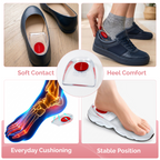 Silicone Gel Heel Cups, Reusable Cushion Inserts, Red, 1 Pair