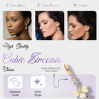 Gold Bow Drop Earrings, Purple Crystal Heart Cut Dangle, 1 Pair