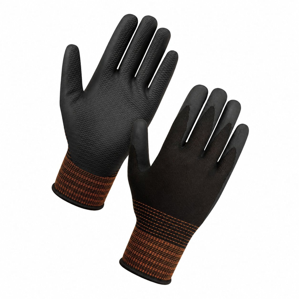 Grip Work Gloves, Honeycomb Latex Foam Coating, 15 Gauge