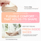 Soft Fabric Forefoot Cushion Socks, Reusable Ball of Foot Pads, 1 Pair