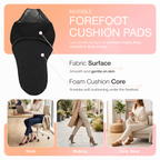 Forefoot Cushion Pads, Soft Sponge Metatarsal Inserts, 1 Pair