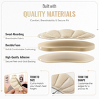 Shell Heel Cushion Pads, Self Adhesive Foam Heel Inserts, 1 Pair
