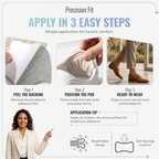 Self Adhesive Heel Cushion Pads, Heel Inserts, 1 Pair