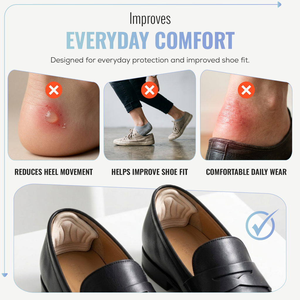 Self Adhesive Heel Cushion Pads, Heel Inserts, 1 Pair