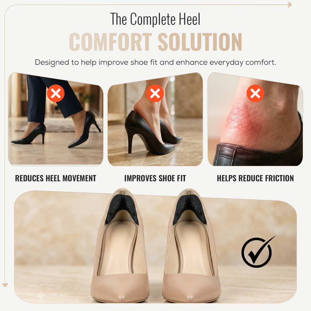 Self Adhesive Foam Heel Cushion Pads, Heel Inserts, 1 Pair