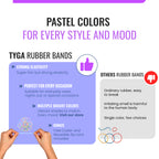 Mini Rubber Bands with Removal Hook, Strong Elastic, Pack of 500