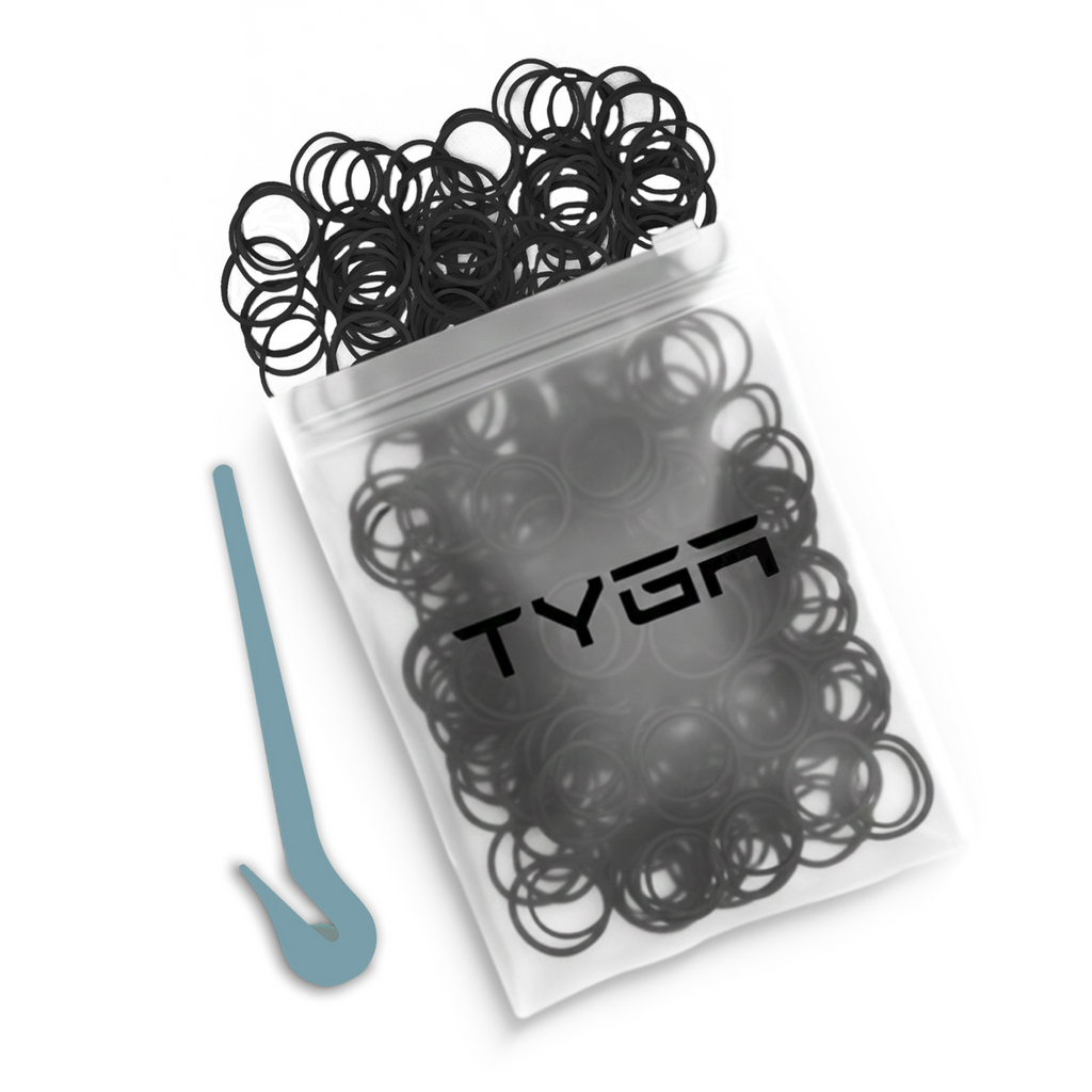 Mini Rubber Bands with Removal Hook, Strong Elastic, Pack of 500