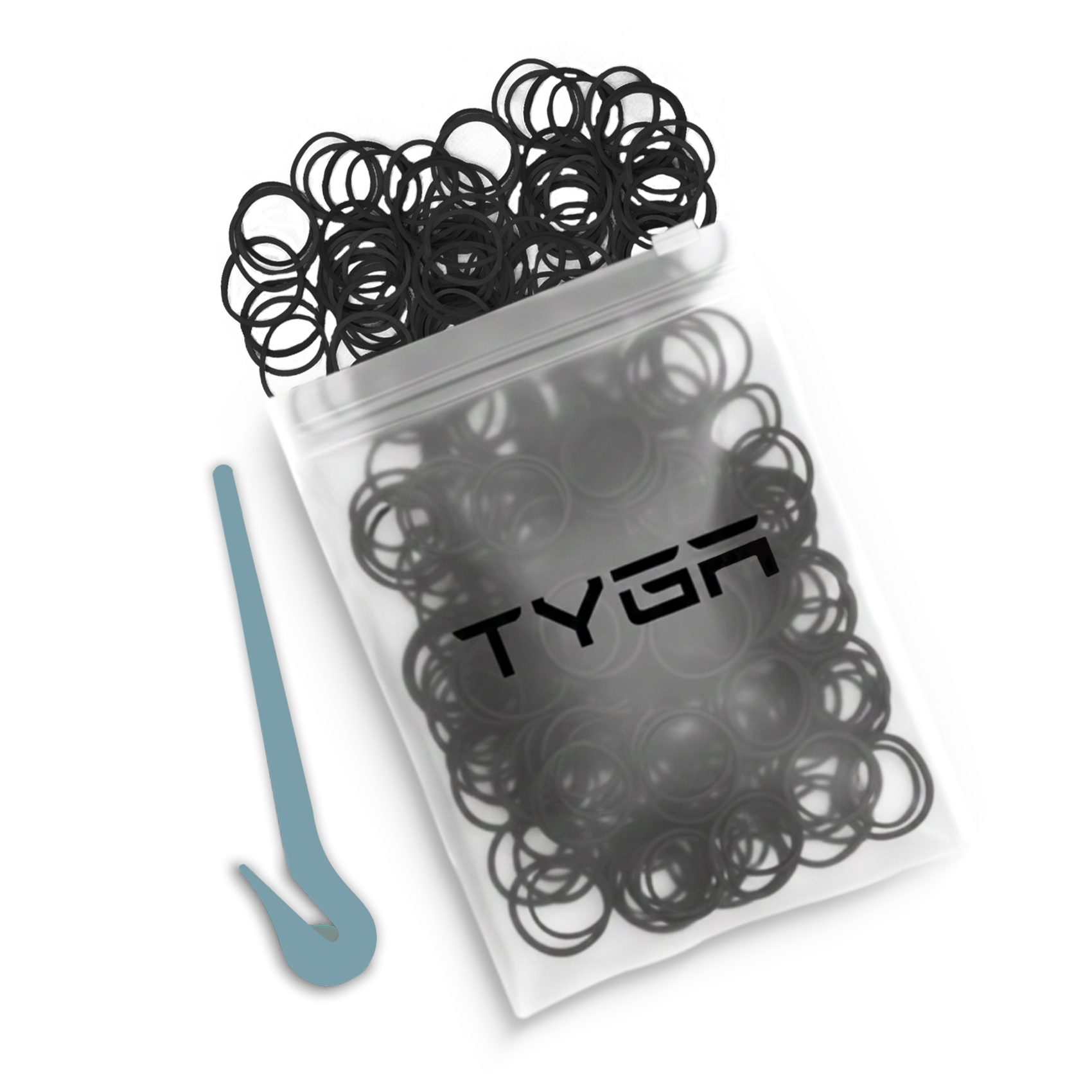 Mini Rubber Bands with Removal Hook, Strong Elastic, Pack of 500