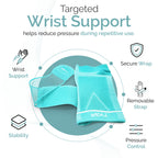 Adjustable Wrist Support Sleeves, Compression Strap, Blue, 1 Pair