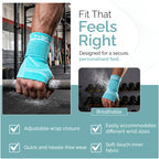 Adjustable Wrist Support Sleeves, Compression Strap, Blue, 1 Pair