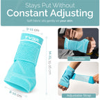 Adjustable Wrist Support Sleeves, Compression Strap, Blue, 1 Pair
