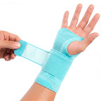 Adjustable Wrist Support Sleeves, Compression Strap, Blue, 1 Pair