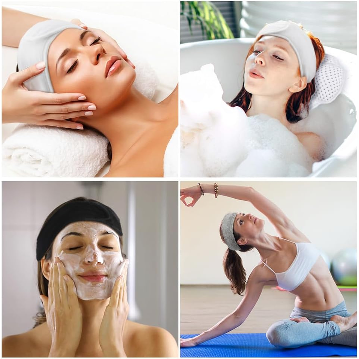 Adjustable Hair Tie Headband, Soft Non Slip Design, Pack of 1