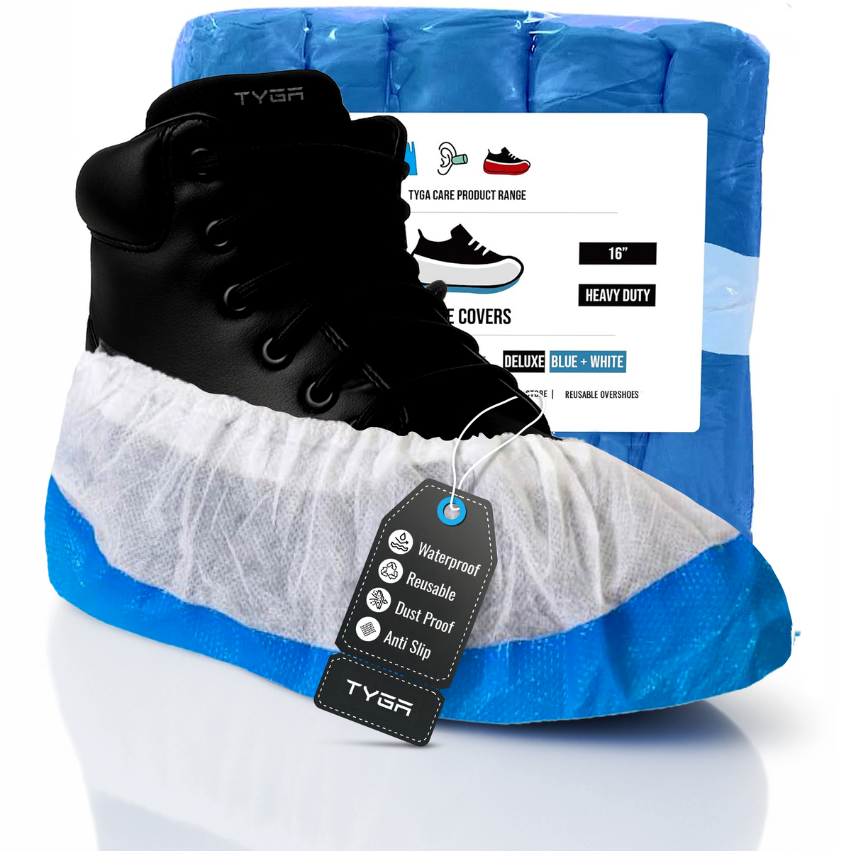 Reusable Heavy Duty Overshoes, Long Lasting Shoe Covers
