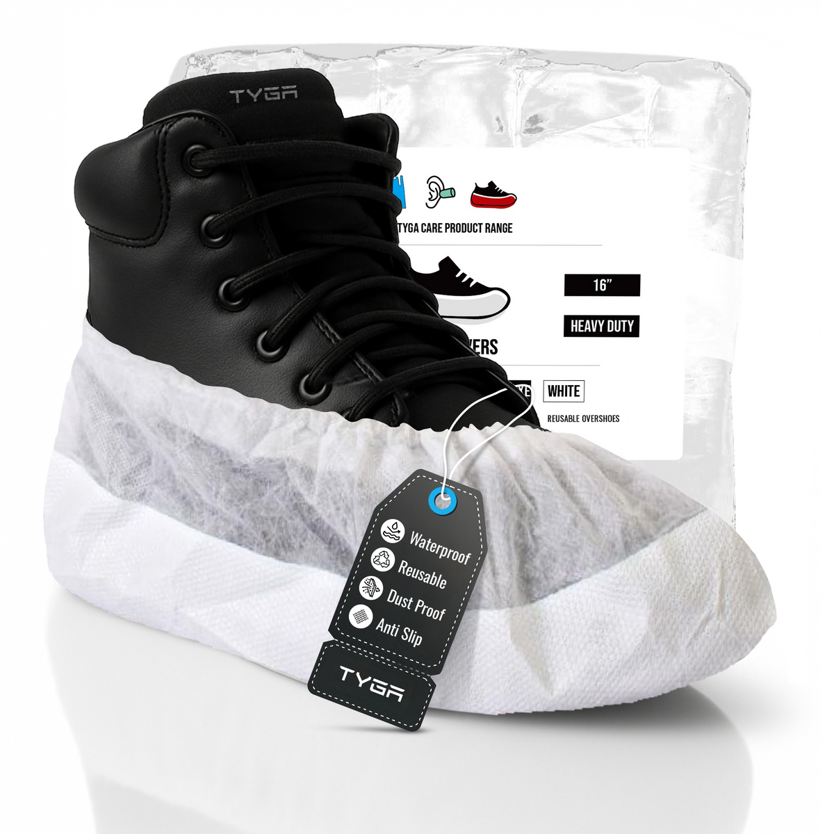 Reusable Heavy Duty Overshoes, Long Lasting Shoe Covers