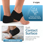 Silicone Gel Heel Protectors, Cushion Heel Cups, Black, 1 Pair