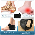 Silicone Gel Heel Protectors, Cushion Heel Cups, Black, 1 Pair