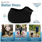 Silicone Gel Heel Protectors, Cushion Heel Cups, Black, 1 Pair
