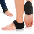 Silicone Gel Heel Protectors, Cushion Heel Cups, Black, 1 Pair