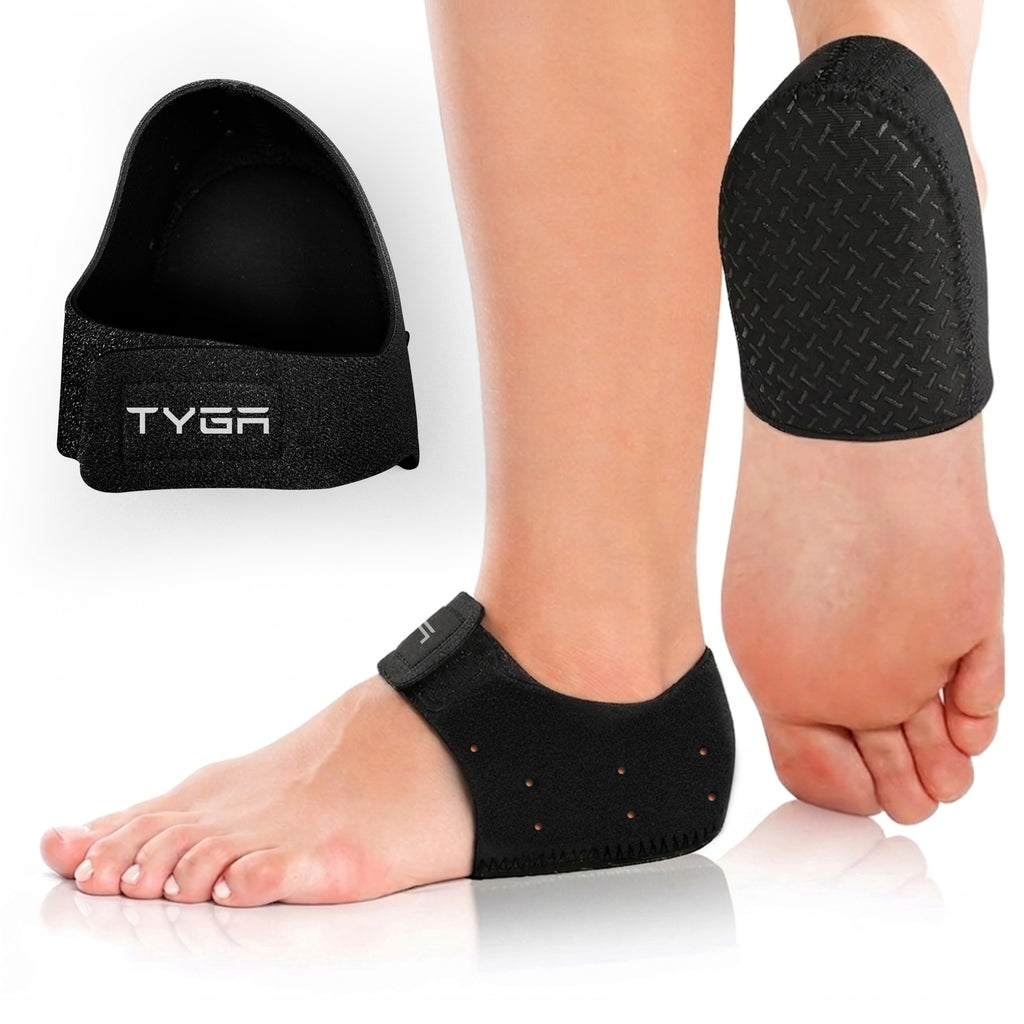 Silicone Gel Heel Protectors, Cushion Heel Cups, Black, 1 Pair