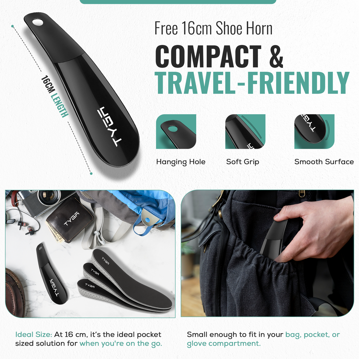 Memory Foam Height Increase Insoles with Free Shoehorn