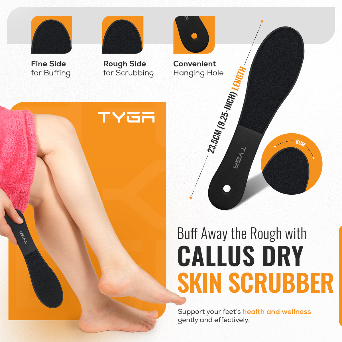 Double Sided Foot File Rasp & Scrubber, Callus Removal, Set of 3