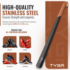Extra Long Metal Shoe Horn with Leather Strap, 58cm