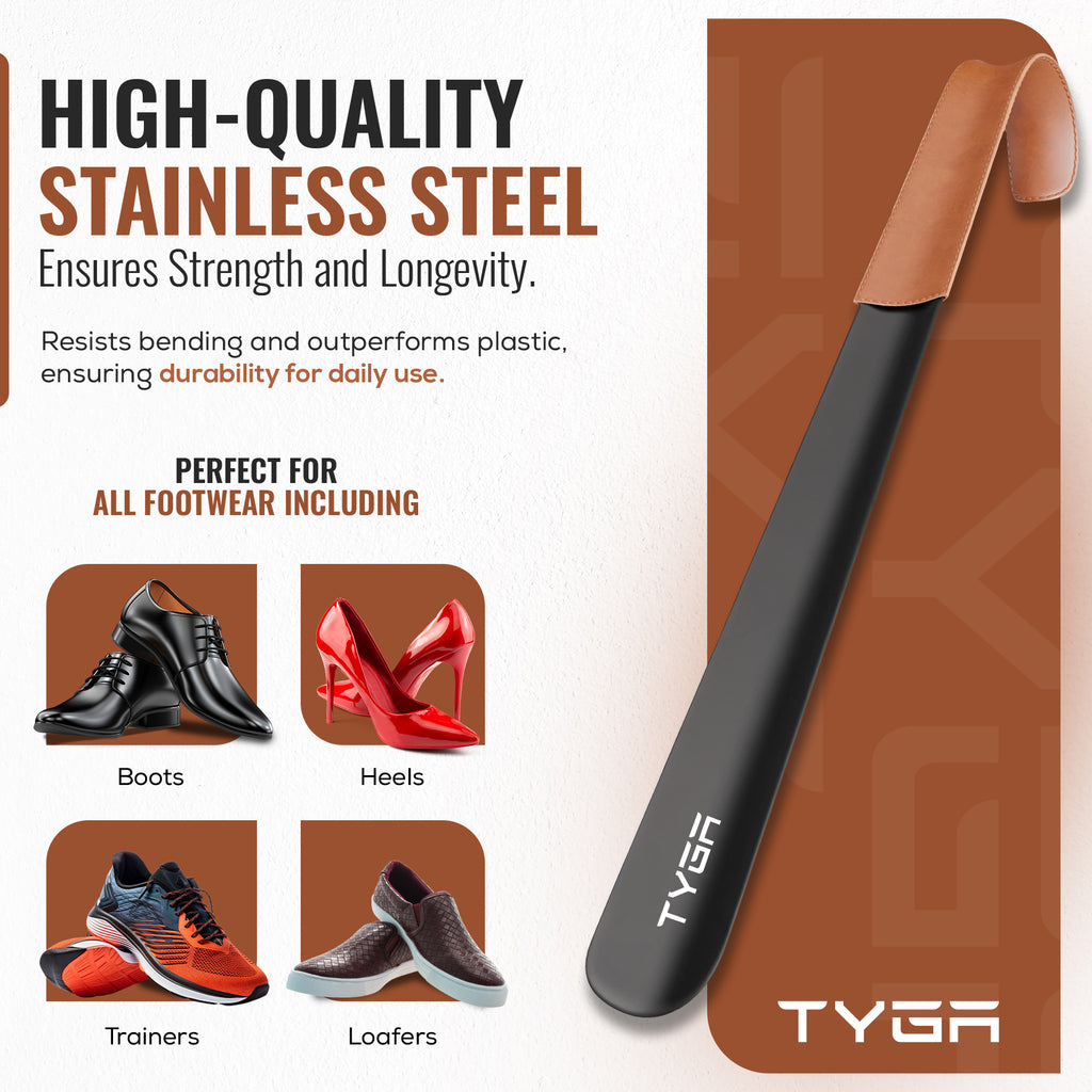 Metal Shoe Horns Bundle, Short & Long, 19cm & 42cm