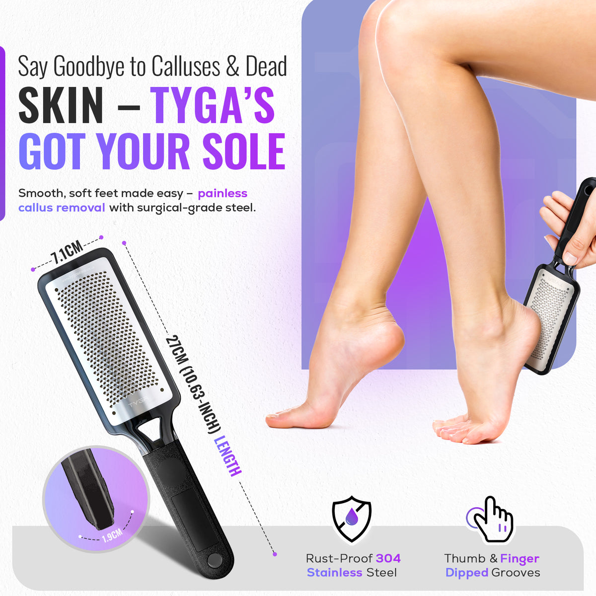 Foot File Rasp, Callus & Hard Skin Remover
