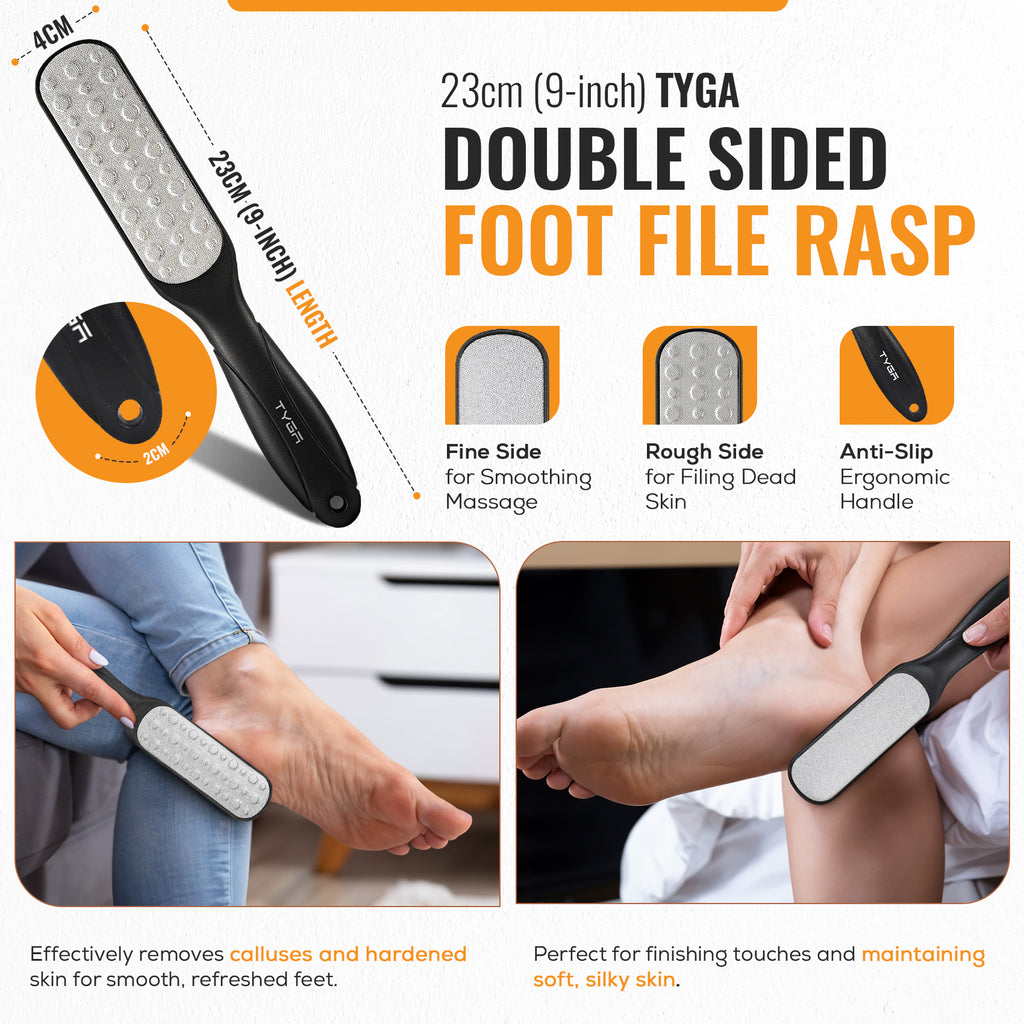 Double Sided Foot File Rasp & Scrubber, Callus Removal, Set of 3